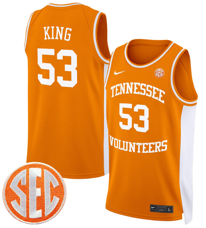 Bernard King Jersey #53 Tennessee Vols 2024 Swingman Basketball Orange