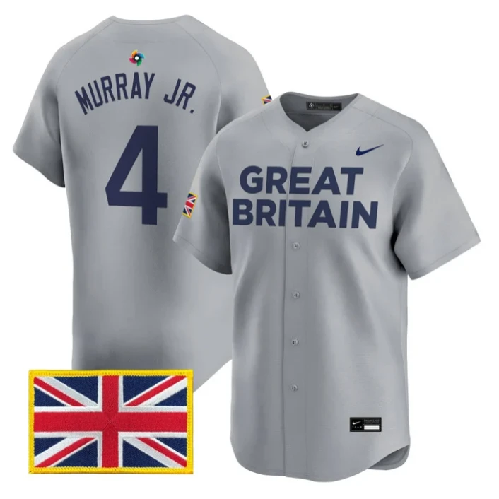 BJ Murray Jr Jersey #4 Team Great Britain 2026 World Baseball Stitched