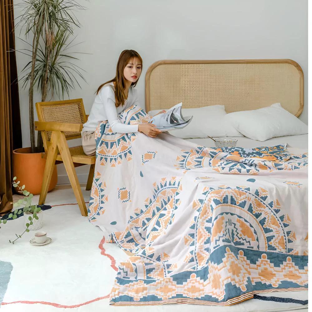 Rustic Wanderer Cotton Blanket