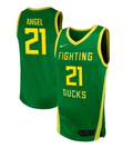Brandon Angel Jersey #21 Oregon Ducks NIL Basketball Green