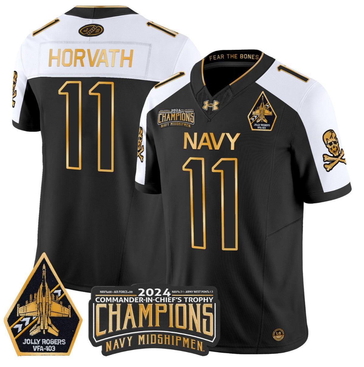 Blake Horvath Jersey #11 Navy Midshipmen Commander-in-chief's Trophy