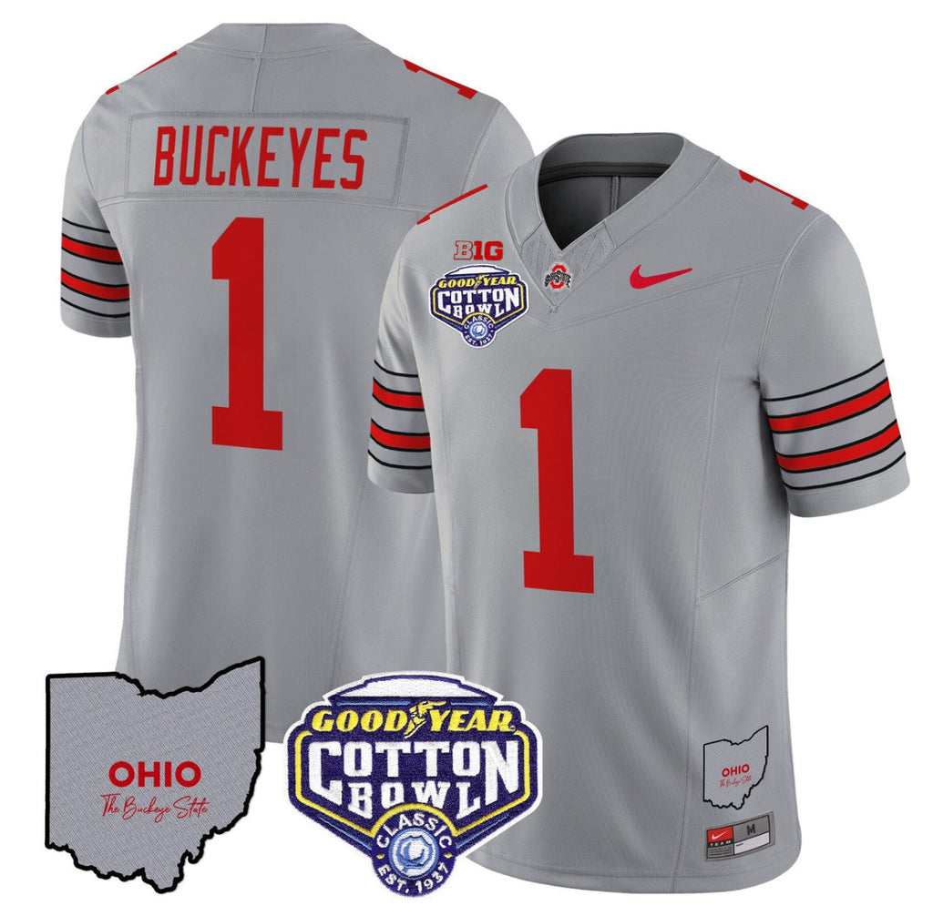 Buckeyes Jersey #1 Ohio State Buckeyes Cotton Bowl Patch Stitched