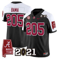 Bama Jersey #205 Alabama 2021 CFP National Championship Alabama Map