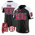 Bama Jersey #205 Alabama Crimson 2026 SEC Patch Stitched