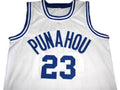 Barack Obama Jersey #23 Punahou High School Basketball White Stitched