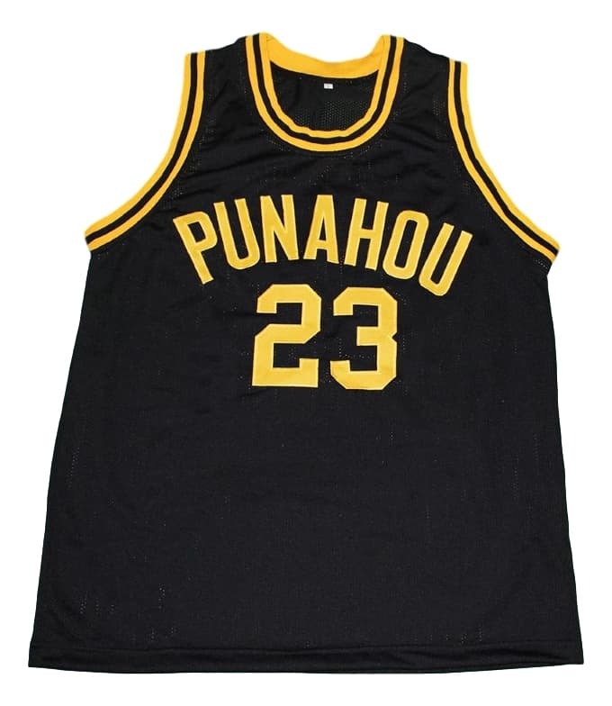 Barack Obama Jersey #23 Punahou High School Basketball Black Stitched