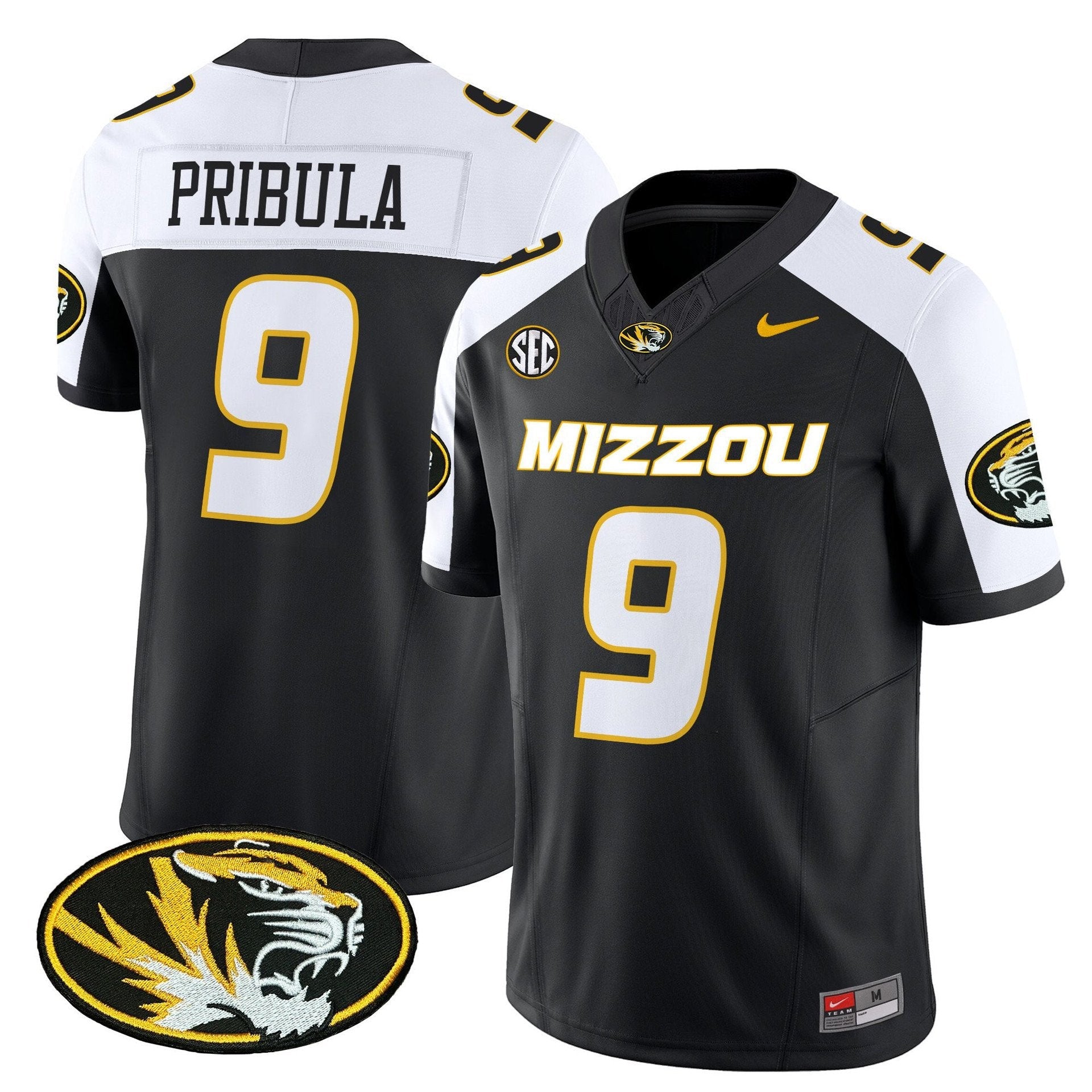 Beau Pribula Jersey #9 Missouri Tigers 2025 Vapor Limited Stitched