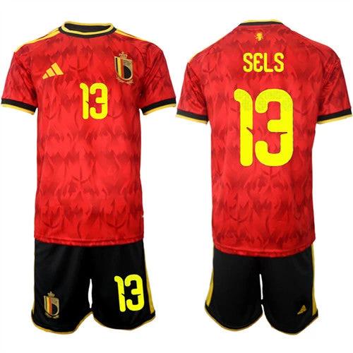 Belgium #13 SELS Jersey National Team x World Cup 2026 Home Red On Field Soccer