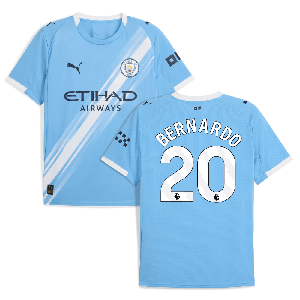 Bernardo Silva 20 Manchester City 2025-26 Home Men Jersey – Sky Blue