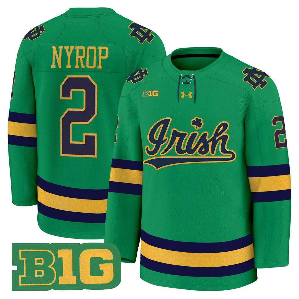 Bill Nyrop Jersey #2 Notre Dame Fighting Irish 2025-26 Premium Stitched