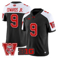 Billy Edwards Jr Jersey #9 Wisconsin Badgers Throwback Stitched