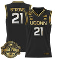 Sarah Strong Jersey #21 UConn Huskies 2025 Big Eat Final Four Patch Navy