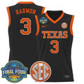 Rori Harmon Jersey #3 Texas Longhorns 2025 Sec Final Four Patch Black