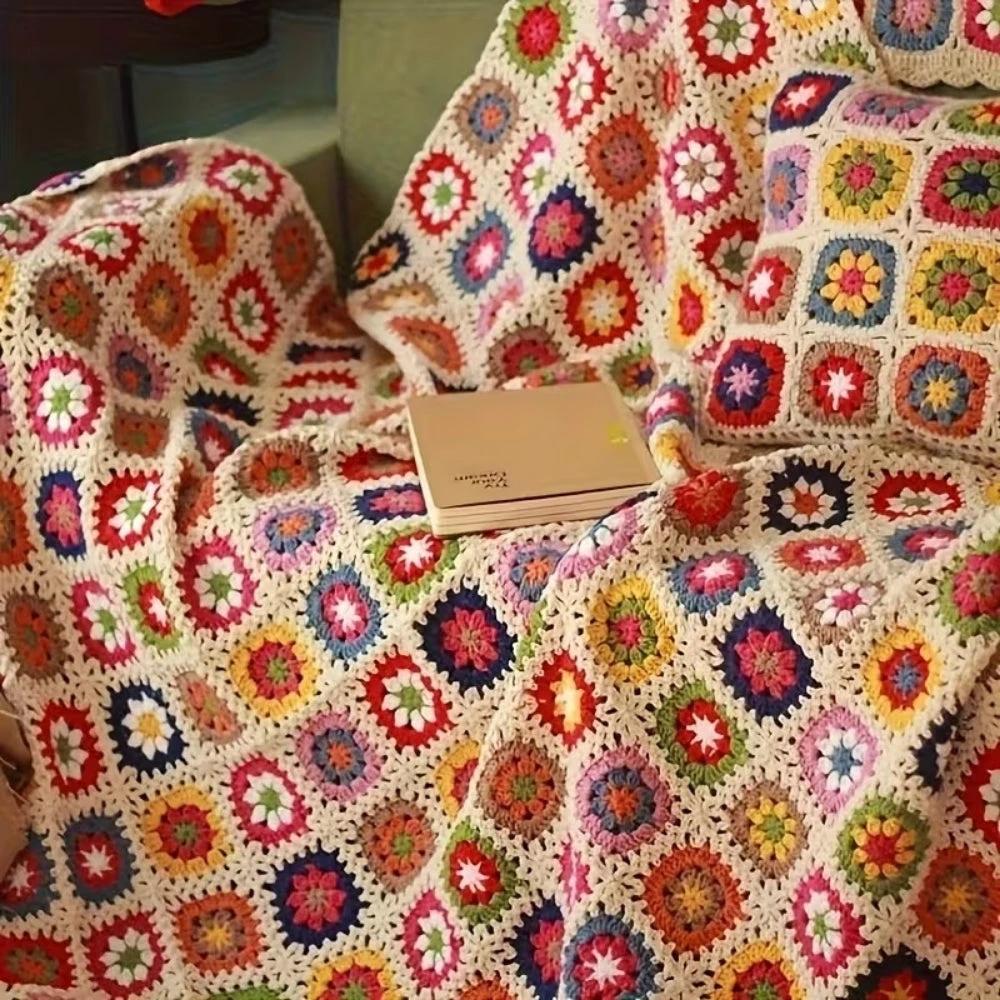 Blooming Crochet Flower Blanket