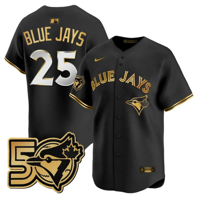Blue Jays Jersey #25 Toronto Blue Jays 50 Seasons Patch Stitched