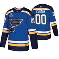 Blues Customized Blue 2019 Stanley Cup Champions Jersey Stitched