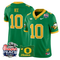 Bo Nix Jersey #10 Oregon Ducks 2026 Peach Bowl Oregon State Stitched Green