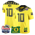 Bo Nix Jersey #10 Oregon Ducks 2026 Peach Bowl Oregon State Stitched Yellow