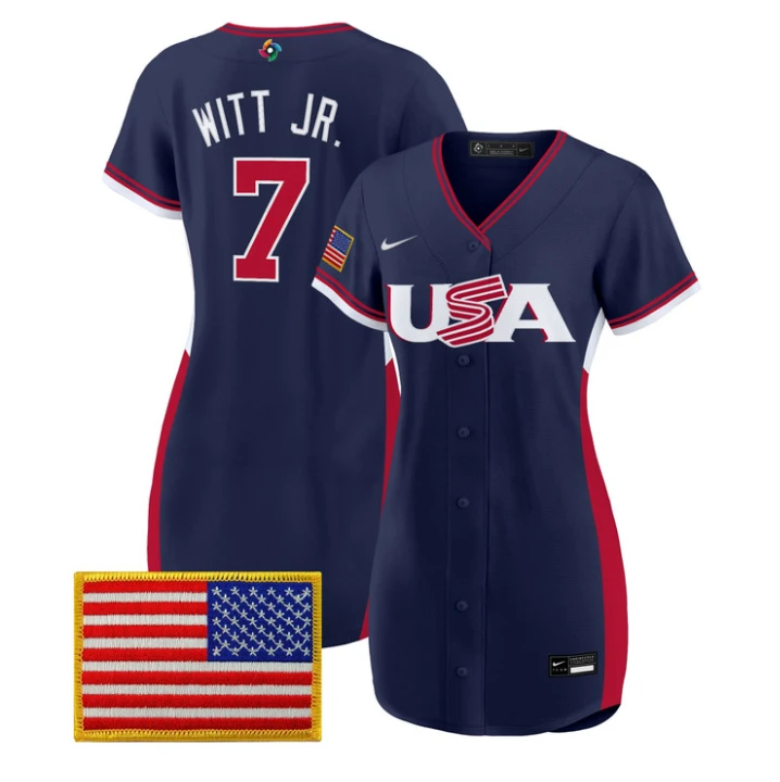 Bobby Witt Jr Jersey #7 Team USA 2026 World Baseball Dress Stitched