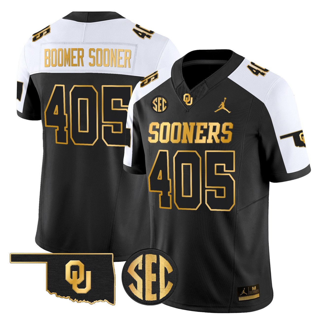 Boomer Sooner Jersey #405 Oklahoma Sooners 2025 Gold Limited Stitched