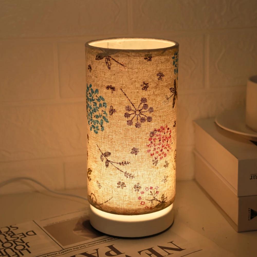 Botanical Floral Fabric Lighting Table Lamp