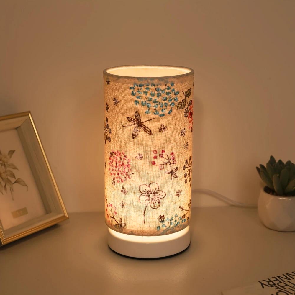 Botanical Floral Fabric Lighting Table Lamp