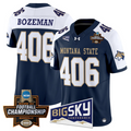 Bozeman Jersey #406 Montana State Bobcats 2026 Football Championship Navy Alternate