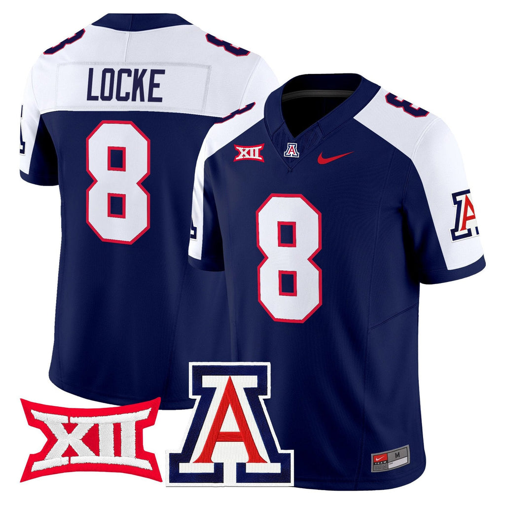 Braedyn Locke Jersey #8 Arizona Wildcats 2025 Vapor Limited Stitched