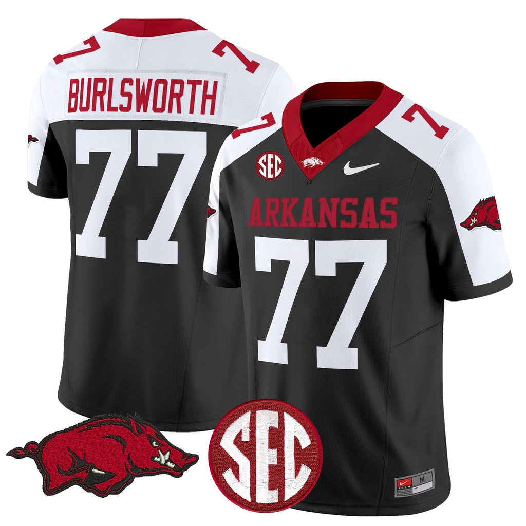 Brandon Burlsworth Jersey #77 Arkansas Razorbacks Limited Stitched