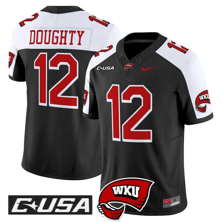 Brandon Doughty Jersey #12 Western Kentucky Hilltoppers 2025 Stitched