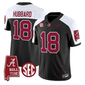Bray Hubbard Jersey #18 Alabama Crimson 2026 SEC Patch Stitched