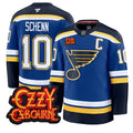 Brayden Schenn Jersey #10 St. Louis Blues Ozzy Osbourne Patch Stitched