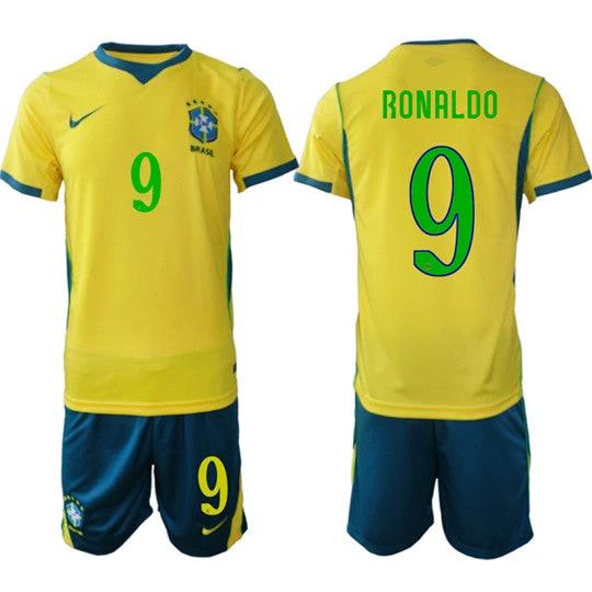 Brazil #9 RONALDO Jersey National Team x World Cup 2026 Home On Field Soccer