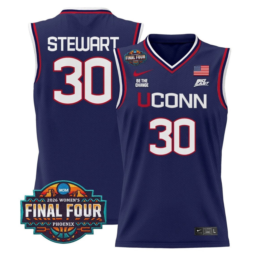 Breanna Stewart Jersey #30 UConn Huskies 2026 Final Four Stitched Navy