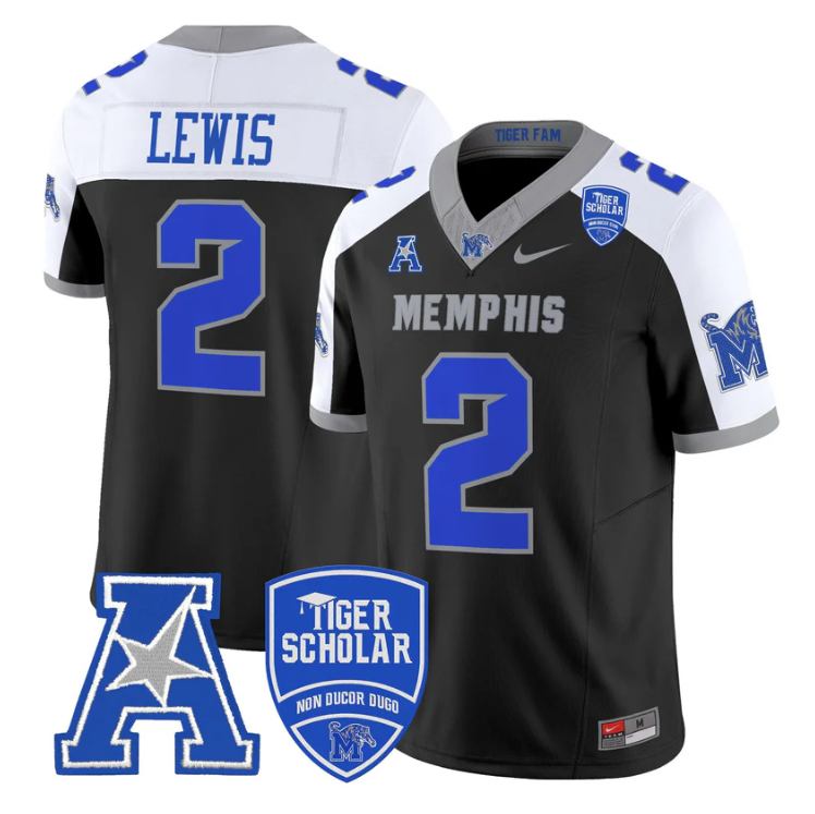 Brendon Lewis Jersey #2 Memphis Tigers 2025 Vapor Limited Stitched