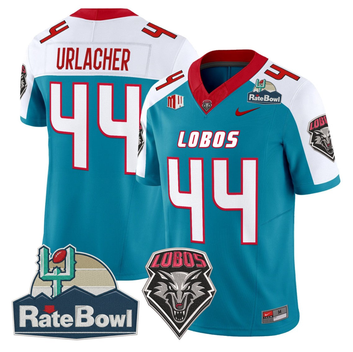 Brian Urlacher Jersey #44 New Mexico Lobos 2025 Rate Bowl Vapor Stitched