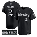 Brice Turang Jersey #2 Milwaukee Brewers Gothic 414 Shadows Edition
