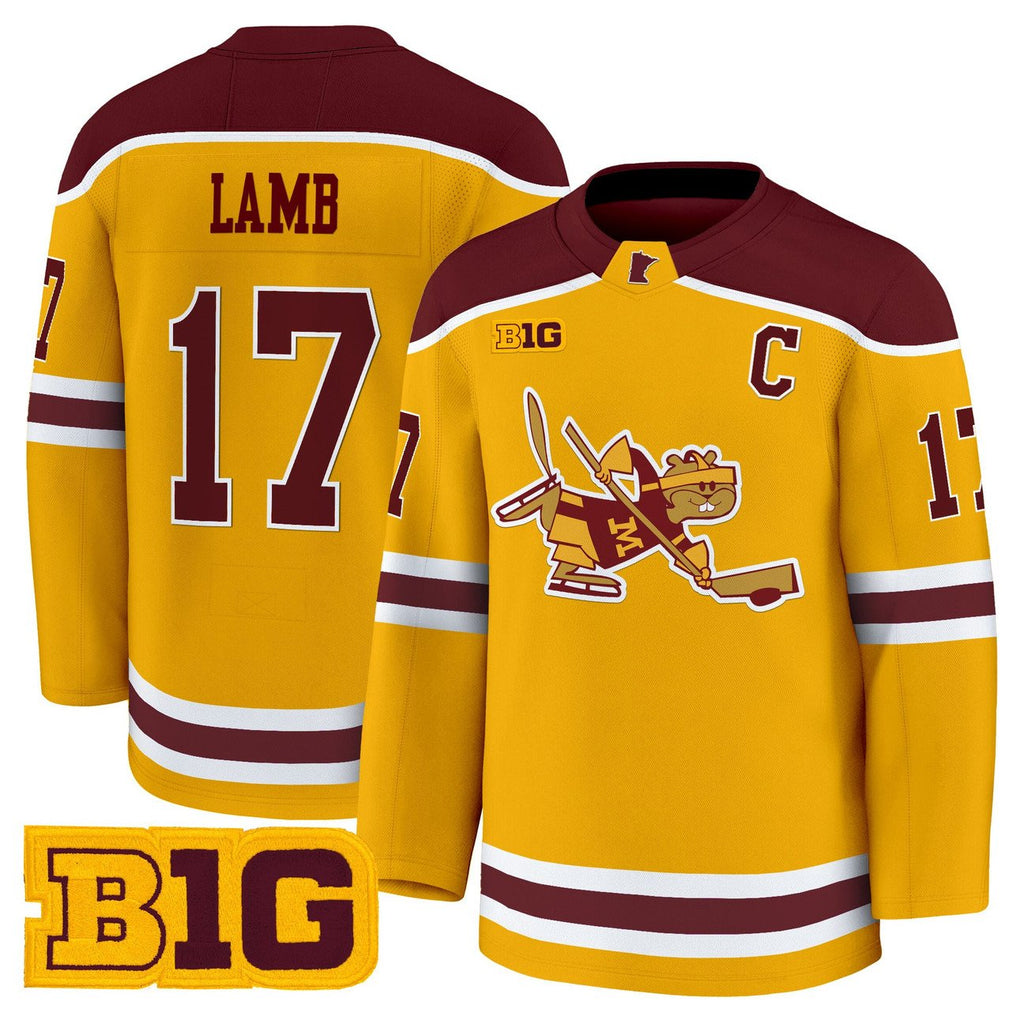 Brody Lamb Jersey #17 Minnesota Golden Gophers 2025-26 Stitched Gold