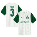 Bruno Fuchs #3 Palmeiras 2025-26 Away Match Jersey – White
