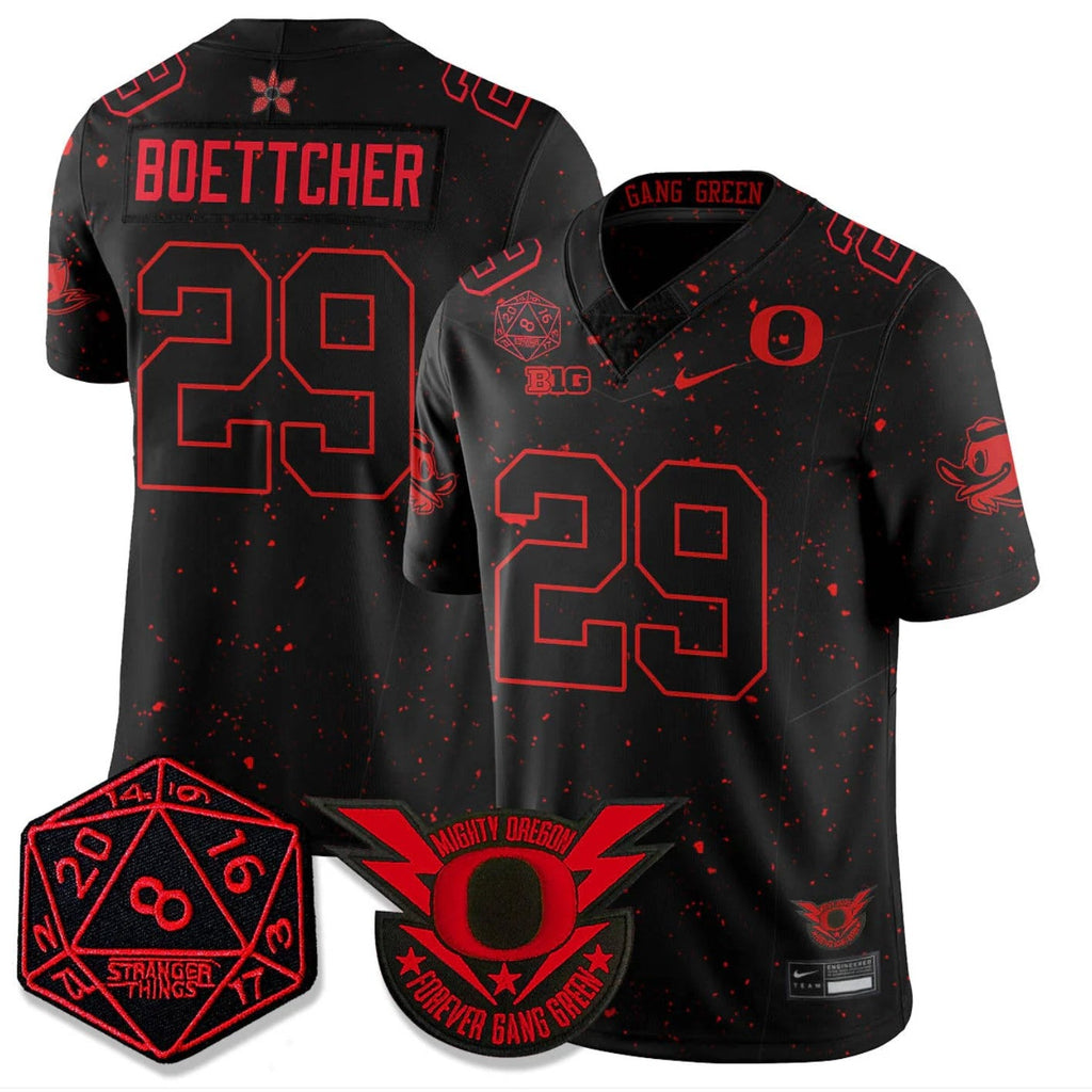 Bryce Boettcher Jersey #29 Oregon Ducks Stranger Things Vapor Limited Stitched
