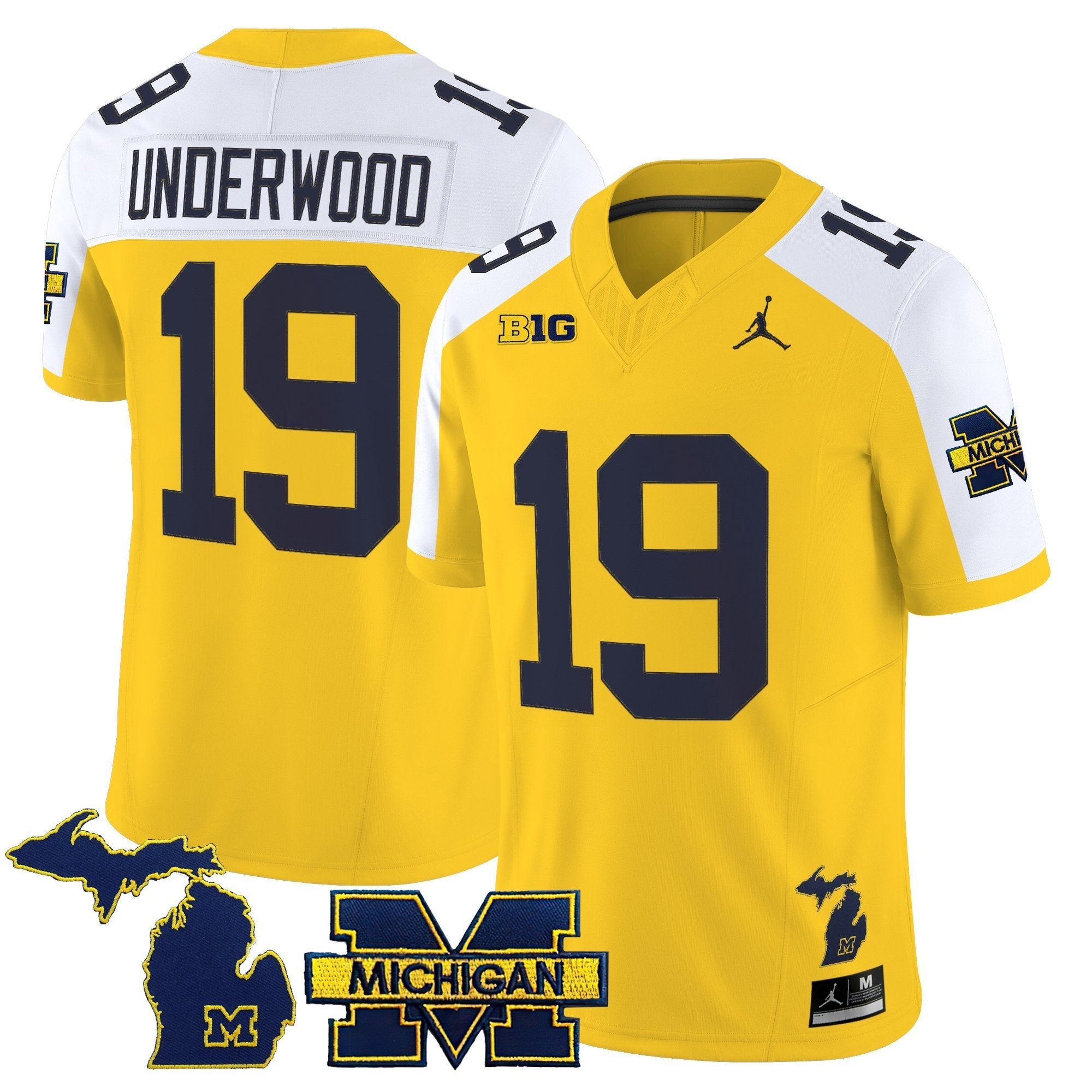 Bryce Underwood Jersey #19 Michigan Wolverines 2025 Stitched