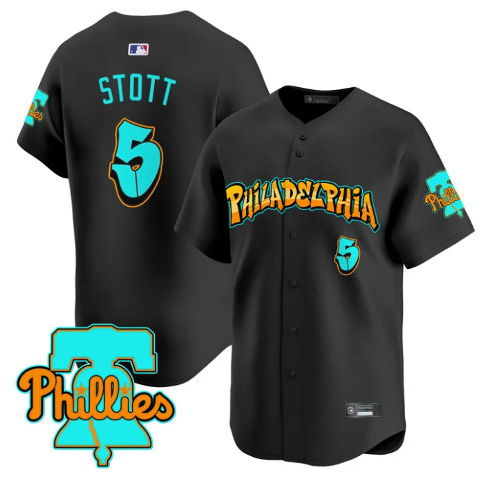 Bryson Stott Jersey #5 Philadelphia Phillies Graffiti Broad Street Edition