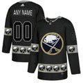 Buffalo Sabres Custom Black Team Logos Fashion Jersey Stitched