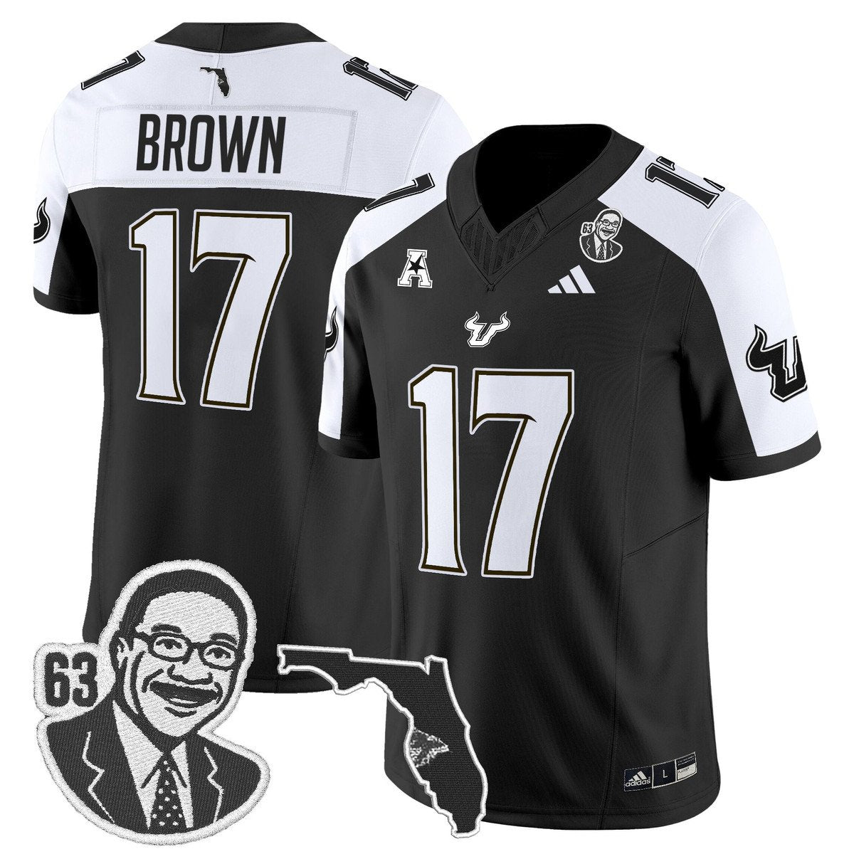 Byrum Brown Jersey #17 South Florida Bulls Lee Roy Selmon Legacy Stitched