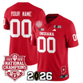 Custom Indiana Hoosiers Jersey 2025 National Champions Patch Stitched Red