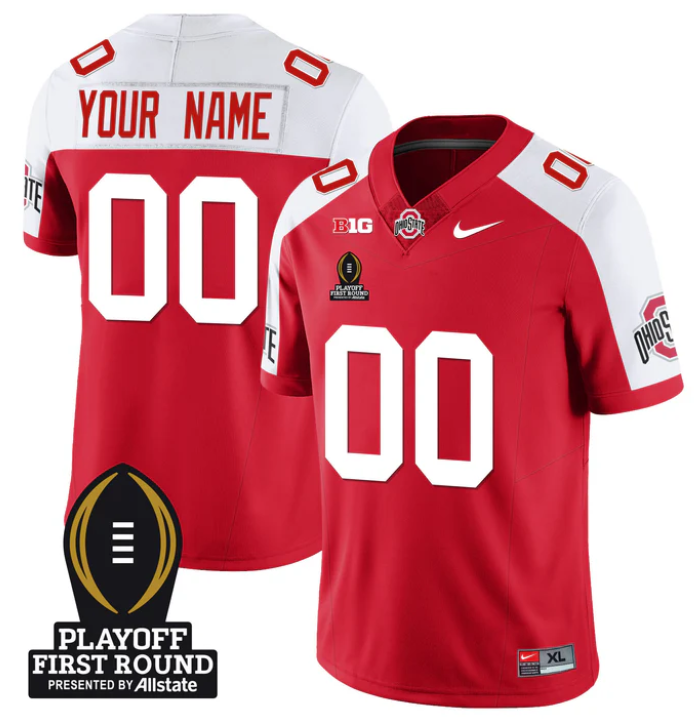 Custom Ohio State Buckeyes Jersey Playoff First Round Patch Football