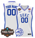 Custom Duke Blue Devils Jersey 2025 Final Four Patch Basketball Stitched White