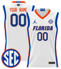 Custom Florida Gators Jersey Name, Number 2024 Lightweight Basketball White