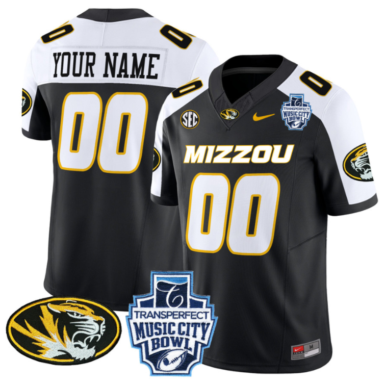Custom Missouri Tigers Jersey 2024 Music City Bowl Football
