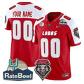Custom New Mexico Lobos Jersey 2025 Rate Bowl Vapor Limited Stitched